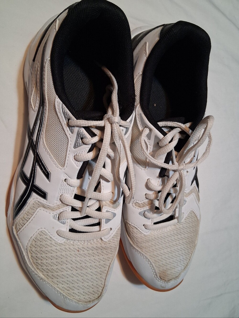 Asics Gel-Rocket White Black Court Shoes Women's 8.5 Sporty Athleisure Active - Picture 12 of 14